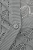 Crochet Knit V-Neck Button Front Long Sleeve Lightweight Cardigan Sweater